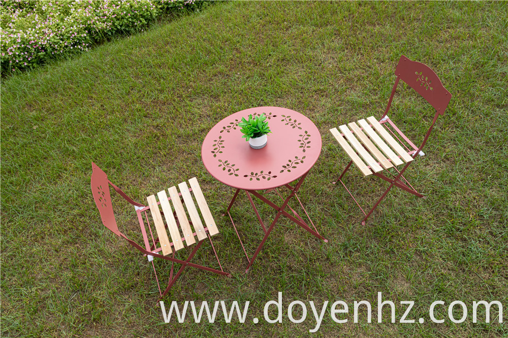 Metal Foldable Outdoor Table and Chair